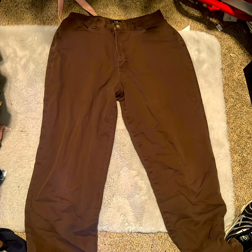 Brown vintage baggy denim pants